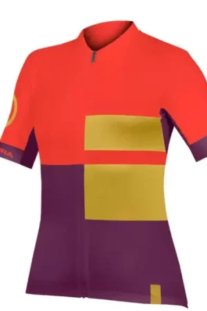 Dagaanbieding Women‘s FS260 Print Short Sleeve Jersey Endura Pomegranate