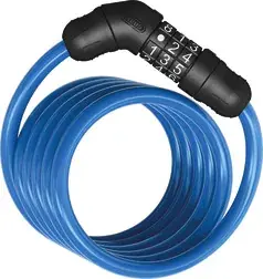 Op = Op Star 4508C/150 Combination Spiral Cable Lock Abus 1.5m Blue