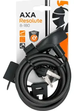 AXA Resolute 8-180 kabelslot Zwart Voordeelprijs