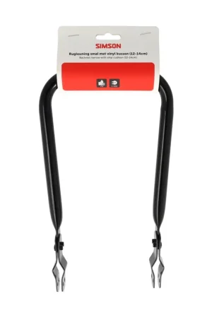SIMSON Rugleuning Simson smal 15-16cm - Zwart Flitsaanbieding