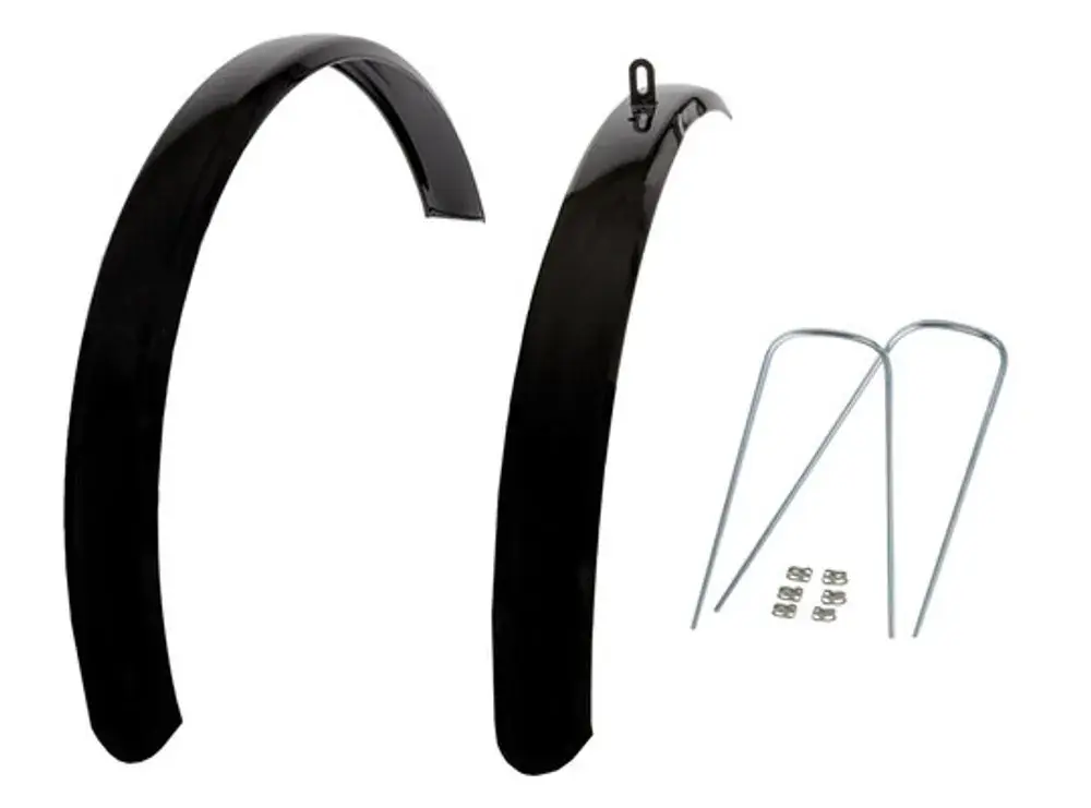Snelle Levering UNBRANDED Spatbordset 24" ATB gemaakt van staal 60mm - zwart