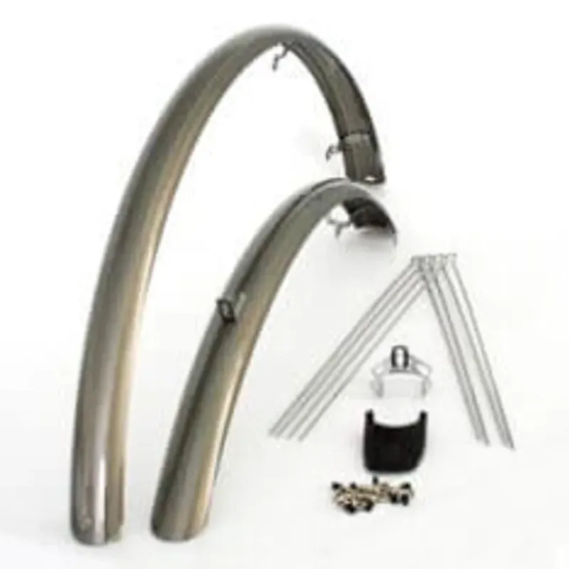 Hete Deal EUROFENDER Spatbordset Elegance 28" x 46 mm - smoke /