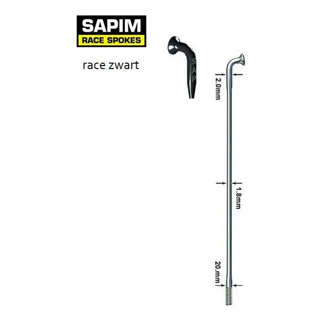 Betrouwbaar Spaken 14-278 rvs race zwart 14 15db