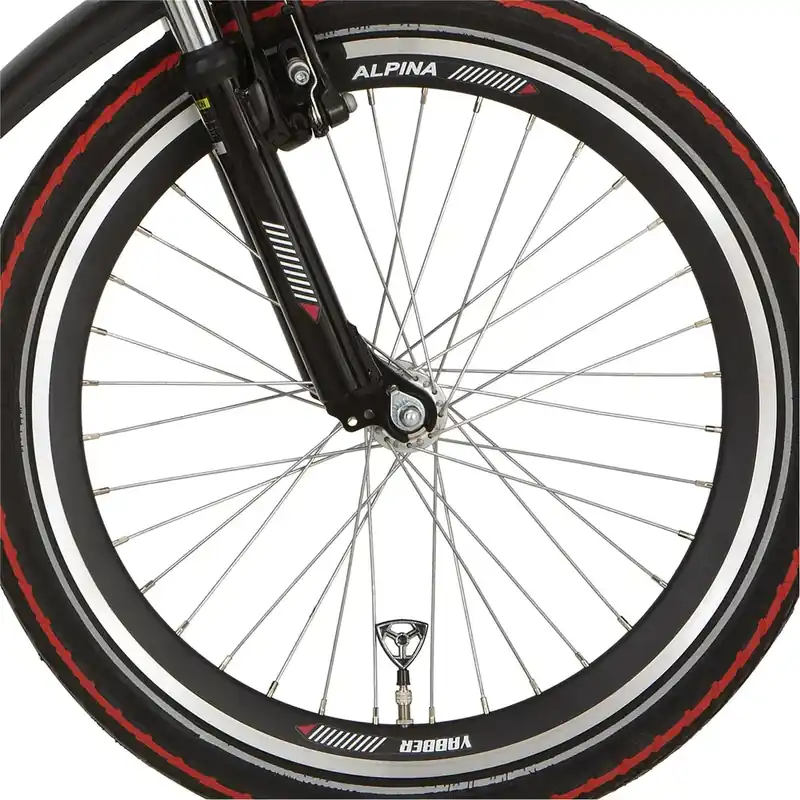 Aanbieding ALPINA voorwiel 20 HLQC Yabber zwart zink spk