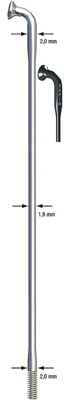Beperkt Aanbod Sapim spaak 14-302l race rvs zonder nippel (100st)